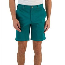 Club Room Men&#39;s Regular-Fit 9&quot; 4-Way Stretch Shorts in Shady Glade Green-40 - £17.25 GBP