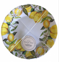 Lemon Lemons Melamine Dinner Lunch Plates 11&quot; set of 4 Summer Beach Italian - £33.08 GBP