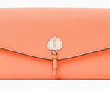NWB Kate Spade Marti Leather Large Flap Wallet Orange K6402 $249 Gift Ba... - $92.06