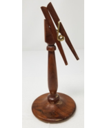 Standing Paper Note Holder Wood Table Quality Heirloom 1960s Handmade - $18.95