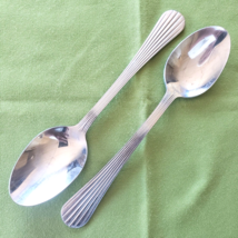 Gibson Stainless Caprice Pattern Lot of 2 Soup Spoons 18/0 China 7 3/8&quot; - £7.77 GBP