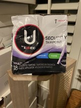 U By Kotex Security Regular Super Tampons Unscented 18 Ct - £23.35 GBP