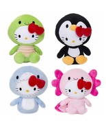 Set of 4 Hello Kitty Plush Toys 6 inch SEALIFE Turtle Penguin Axolotl Sh... - $729.07 MXN
