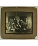 Vintage Town Family Photo Mounted by HE ELLSWORTH Meadville PA 9.5&quot; by 7.5&quot; - £34.97 GBP