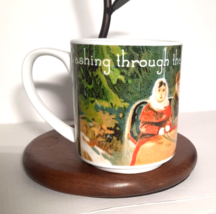 Pottery Barn Christmas Coffee Mug Cup  Dashing Through The Snow Horse Sl... - $11.30