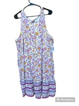 NWT Old Navy Purple Floral Tier Swing/ Boho Dress.  Womans Size 2XL  - £11.73 GBP