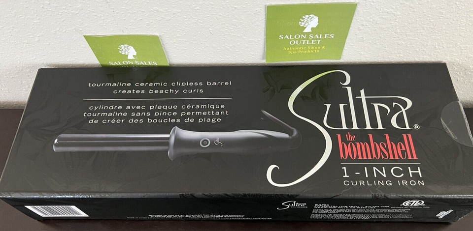 Sultra Bombshell Thermacore 1 Inch Curling Iron Ceramic 1" Clipless Barrell - £36.41 GBP