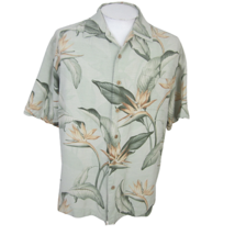 Jamaica Jaxx vtg Men Hawaiian camp shirt p2p 23&quot; aloha luau tropical silk floral - £17.04 GBP
