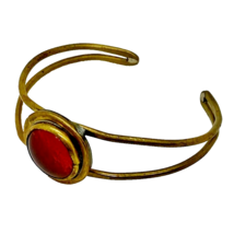Rafael Alfandary Murano Glass &amp; Brass Bracelet Modernist Bangle - $59.28