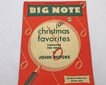 Big Note Christmas Favorites Simplified for Piano by John Moore 1948 Red - $9.89