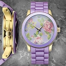 NEW Picard &amp; Cie 9369 womens Floral Collection Purple Flower Fashion Cute Watch - £17.30 GBP
