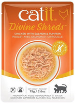 [Pack of 3] Catit Divine Shreds Chicken with Salmon and Pumpkin 2.65 oz - £21.72 GBP