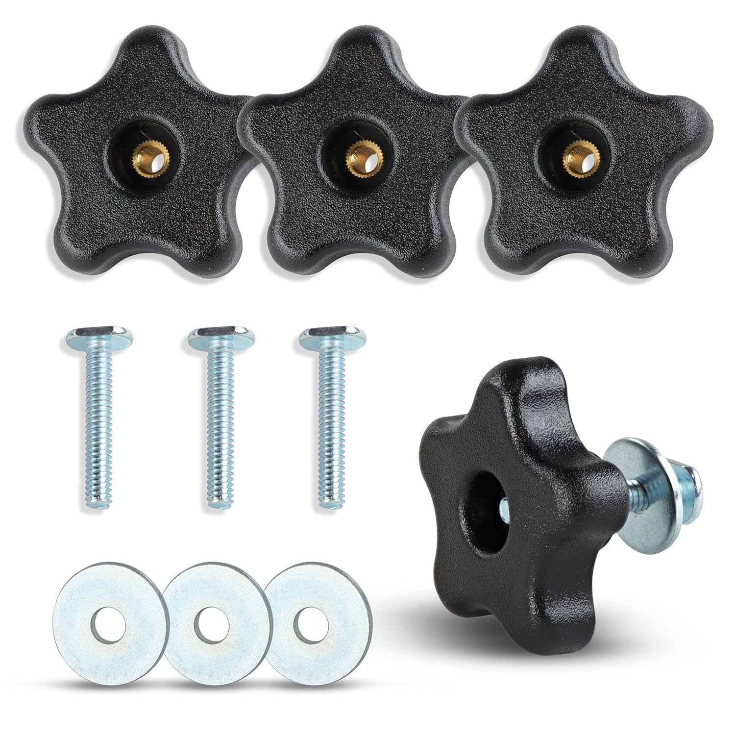 Dct 5 Star Knobs Kit 1/4In-20 Threaded Knob, Bolt With Knob, Clamping Kn... - $38.95
