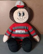 Ohio State University Buckeyes Football 22&quot; Brutus Mascot Plush Toy Factory - £33.20 GBP