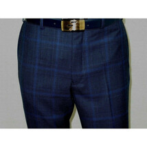 Men TALLIA Suit Wool Blend English Glen Plaid Classic 2Button VDVA2SVX0026 Blue image 10