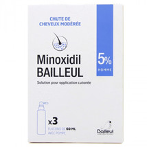 Minoxidil 5% By Bailleul - Male Hair Loss - 3 Bottles Of 60ml - £35.39 GBP