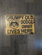 18&quot; Grumpy OLD Dodge Owner  home 3d cutout retro USA STEEL plate display ad Sign - £47.59 GBP