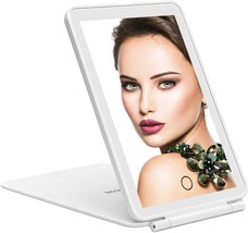 [White] Makeup Mirror for Travel, 32 LEDs Lighted Vanity Mirrors with Dimmable L - £31.17 GBP