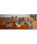 READ*  Vtg Provincial Mold Ceramic Native American Nativity 12 Pcs Hand ... - $532.59 MXN