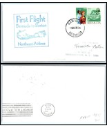 1969 BERMUDA First Flight Cover - Northeast Air, Hamilton to Boston, MA S4 - £2.32 GBP