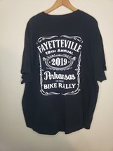 2019 Fayetteville Biker Rally 19th Annual Arkansas Black T-shirt Sz 3XL - $13.09