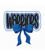 Warriors Typography Mascot Navy Blue Coquette Bow PNG, Warriors Mascot Shirt PNG - $46.00 MXN