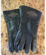 Men’s HARLEY-DAVIDSON Black Leather Gauntlet Motorcycle Biker Riding GLO... - $81.61 CAD