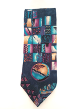 Oscar de la Renta Men&#39;s Silk  Necktie Short Style Multicolor 4&quot; x56&quot; USA... - £8.57 GBP