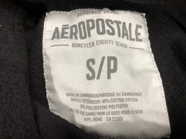 Aeropostale New York 19-87 Small Hoodie Sweatshirt Black - £10.52 GBP