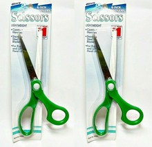 LOT OF 2 Allary Tempered Stainless Steel Blades 8&quot; Scissors, Green - £6.20 GBP