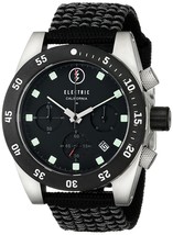 Electric Men&#39;s DW01 Black Quartz Chronograph Sport Dive Watch Nylon Stra... - £134.03 GBP