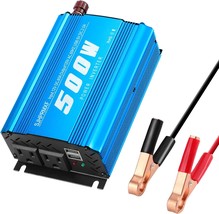 The Sjhprmxf Continuous 500W Car Power Inverter Power Converter 12V To 110V Dc - £31.99 GBP