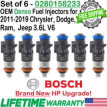 NEW OEM Bosch 6Pcs HP Upgrade Fuel Injectors for 2011-2014 Dodge Avenger 3.6L V6 - £234.66 GBP