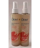 2X Dove Style &amp; Care Smooth &amp; Shine 450 Degree Heat Protect Spray 6.1 Oz... - $24.95