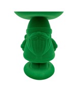 Bath &amp; Body Works Green Flocked Santa Pedestal 3 Wick Candle Holder 7.25... - $46.35