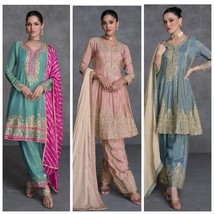 Sayuri Designer Organza Silk Salwar Suit Set, Top Bottom with Dupatta, Festival  - £109.65 GBP