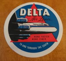 Luggage Label for Delta Airlines None Faster, None Finer to the South c ... - $223.45 MXN