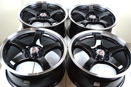 New DDR Fuzion 16x7 5x100/114.3 38mm Offset Black/Lip 16" Wheels Rims (S... - $679.00