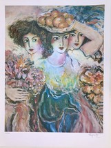 Zamy Steynovitz &quot;Three Woman&quot; Lithograph On Paper Hand Signed &amp; Numbered Coa - £172.73 GBP