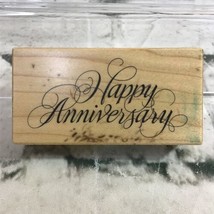 Happy Anniversary Rubber Stamp #F270 PSX Designs 1.5” X 3” Vintage 1992 Flaw - £6.20 GBP