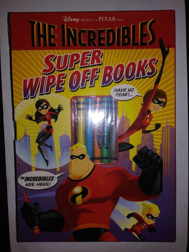 NEW and UNOPENED, The Incredibles Super Wipe Off Books, by Disney Pixar,... - $9.49
