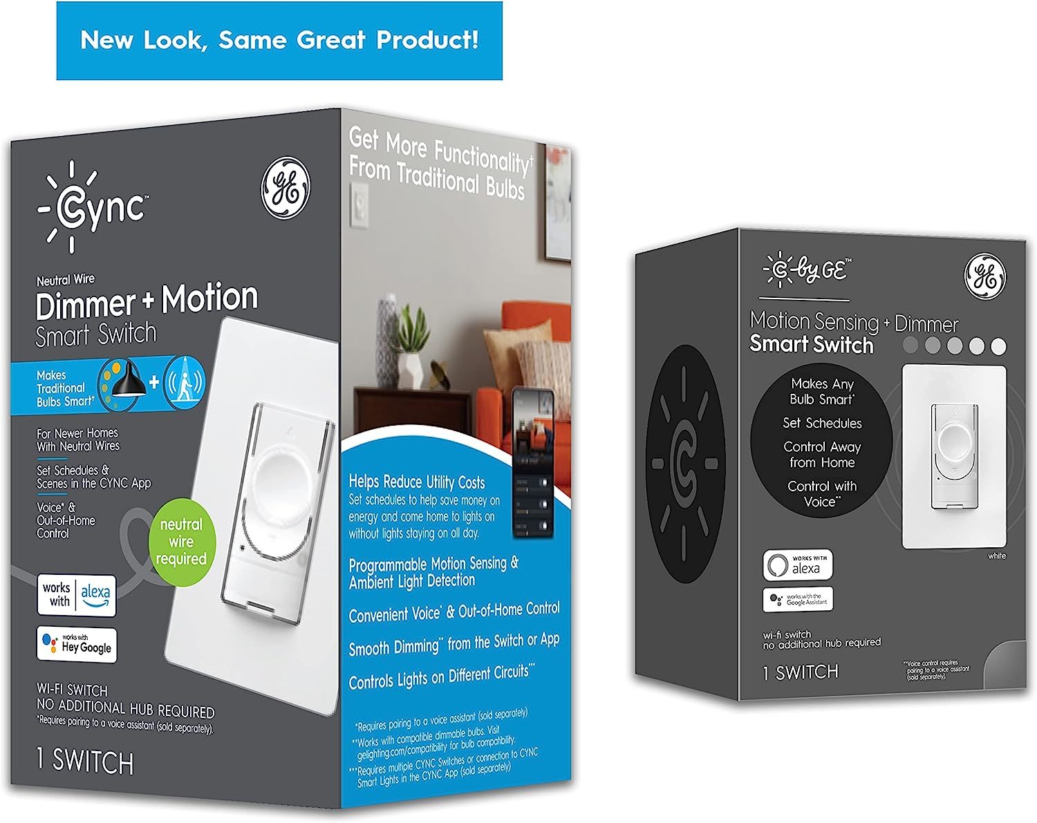Primary image for Ge Lighting Cync Smart Dimmer Light Switch + Motion Sensor,, Packaging May Vary