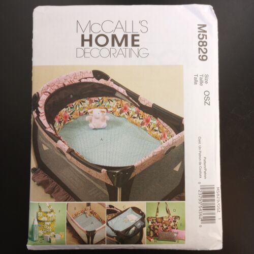 McCall's Home Decorating Pattern M5829 Baby Items Diaper Bag Cover Pad OSZ UC - $4.89
