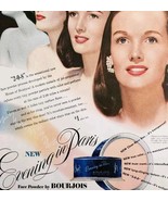 1947 Bourjois Evening In Paris Face Powder Advertisement 208 Beauty DWPP22 - $35.07 CAD