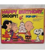 *95% Complete* Vintage Happy Birthday Snoopy! Pop-Up Colorforms - $59.39