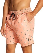 Nautica Mens Patterned Shorts Color Guava Punch Size XX-Large - £37.53 GBP