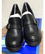 White Mountain Women&#39;s slip-on Block heel Black loafer style NIB 7.5M - $27.50