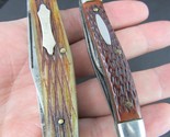 x2 Vintage SABRE knives knife lot 605 3 2 Blade Folding Pocket Knife - $41.99