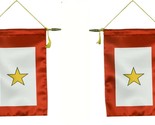 AES One Gold Star Service Military Double Sided Flag 9&quot;x14&quot; Window Hangi... - $14.88