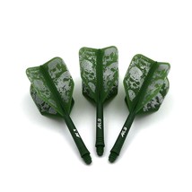 CUESOUL Integrated Dart Shaft and Flights Green with Pattern Design - $18.99